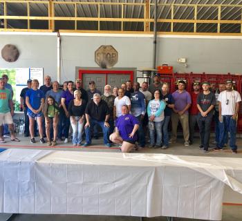 East Feliciana CERT Team in front of a wall