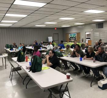 Iberia Parish CERT Team in a meeting room