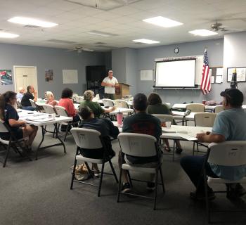 Union Parish CERT Team in a conference room.